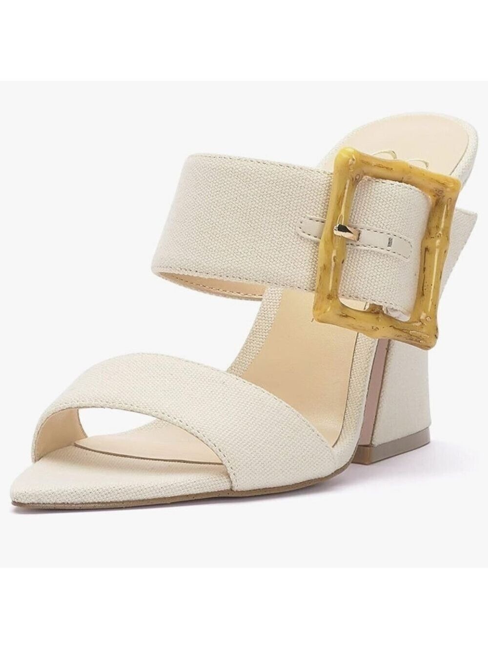 Jessica Simpson Cream Qena High Heel Sandals with Buckle - Size 8.5